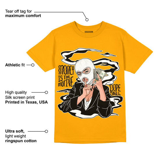 Taxi Yellow Toe 1s DopeSkill Taxi T-shirt Money Is The Motive Graphic