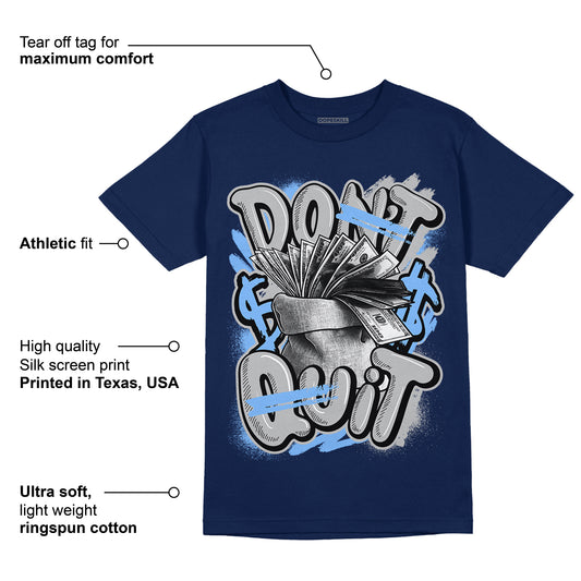 Georgetown 6s DopeSkill College Navy T-shirt Don't Quit Graphic