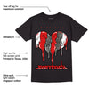 Fire red 3s DopeSkill T-Shirt Juneteenth Heart Graphic