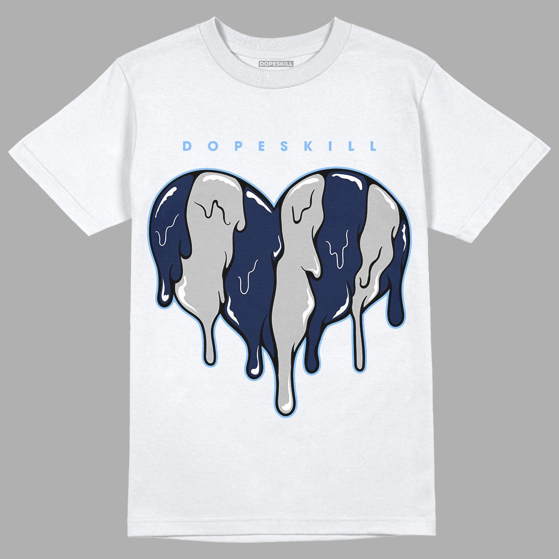 Georgetown 6s DopeSkill T-Shirt Slime Drip Heart Graphic - White 