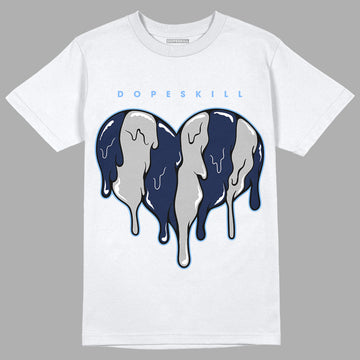 Georgetown 6s DopeSkill T-Shirt Slime Drip Heart Graphic - White 