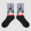 Jordan 13 Retro 'Black Flint' DopeSkill Sublimated Socks FIRE Graphic Streetwear