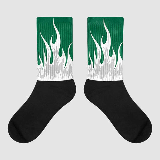 Gorge Green 1s Sublimated Socks FIRE Graphic