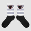 Jordan 13 Retro 'Black Flint' DopeSkill Sublimated Socks Horizontal Stripes Graphic Streetwear