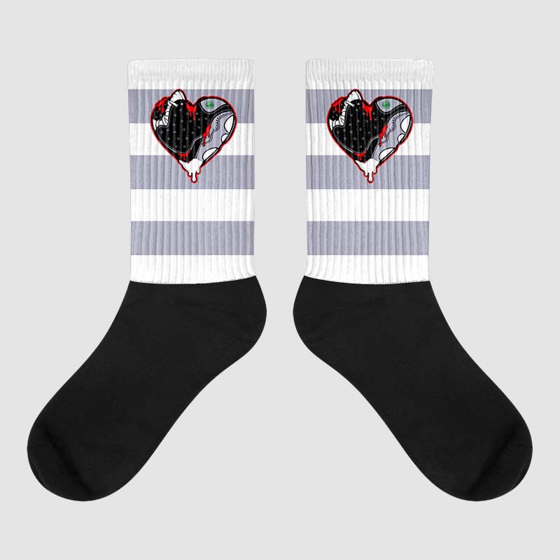 Jordan 13 Retro 'Black Flint' DopeSkill Sublimated Socks Horizontal Stripes Graphic Streetwear