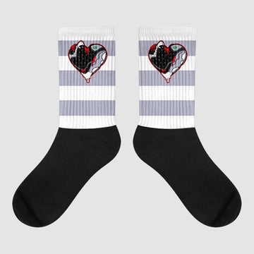 Jordan 13 Retro 'Black Flint' DopeSkill Sublimated Socks Horizontal Stripes Graphic Streetwear