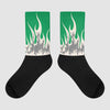 Jordan 2 Retro Lucky Green Sublimated Socks FIRE Graphic Streetwear 