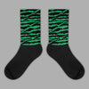 Jordan 1 Low Lucky Green DopeSkill Sublimated Socks Abstract Tiger Graphic Streetwear