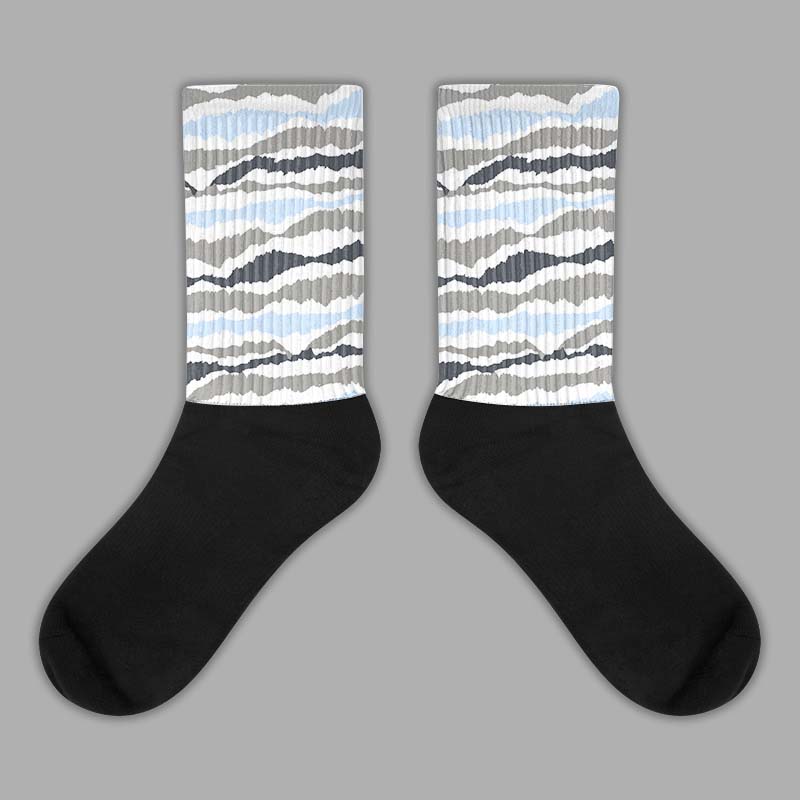 Jordan 6 Retro Cool Grey Sublimated Socks Abstract Tiger Graphic Streetwear