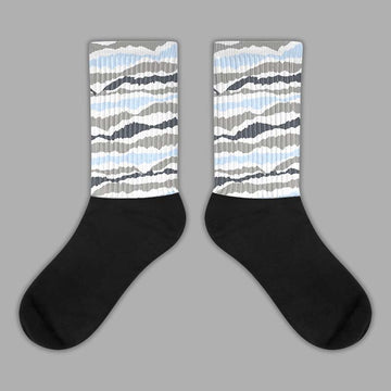 Jordan 6 Retro Cool Grey Sublimated Socks Abstract Tiger Graphic Streetwear