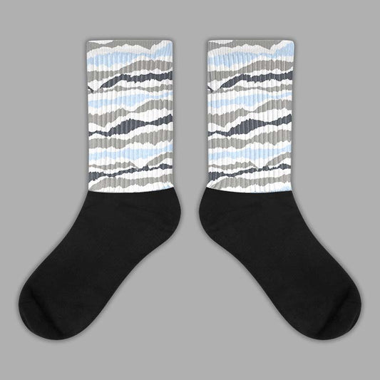 Jordan 6 Retro Cool Grey Sublimated Socks Abstract Tiger Graphic Streetwear