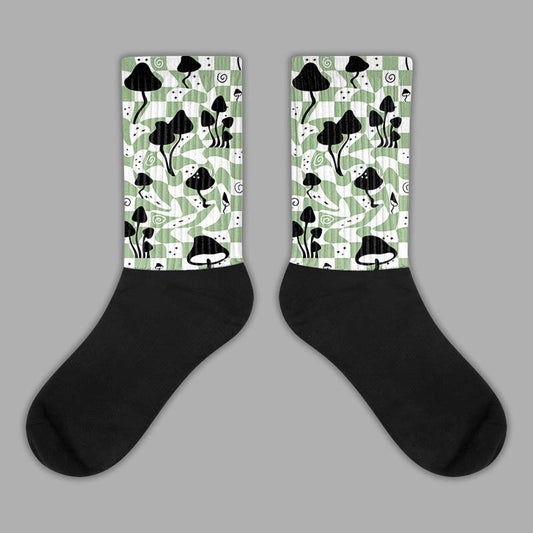 Jordan 4 Retro “Seafoam” Sublimated Socks Mushroom  Graphic Streetwear