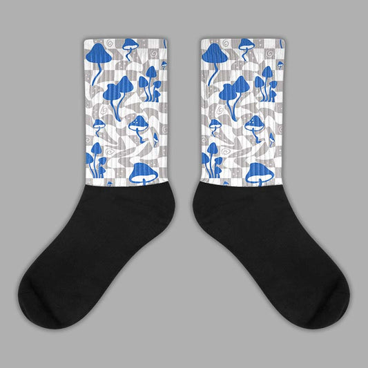 True Blue 1s Sublimated Socks Mushroom Graphic