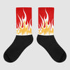 Dunk Low Gym Red Sublimated Socks FIRE Graphic