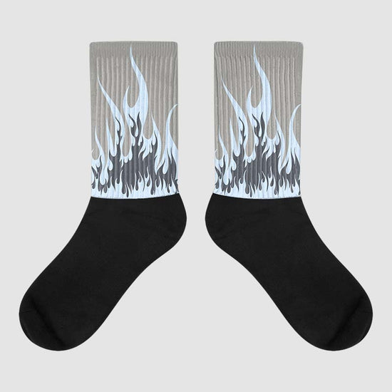 Jordan 6 Retro Cool Grey Sublimated Socks FIRE  Graphic Streetwear