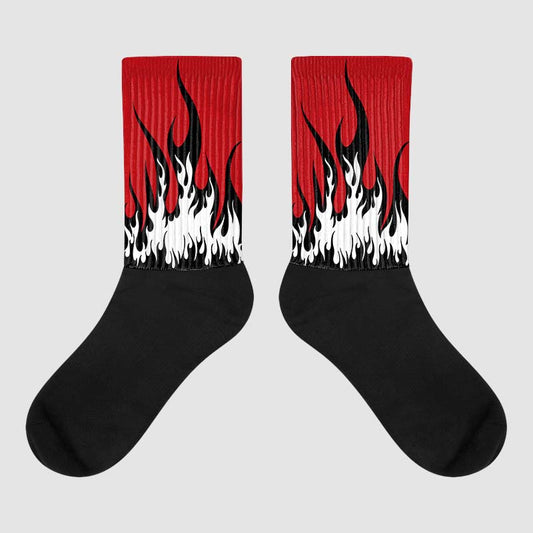 Playoffs 13s Sublimated Socks FIRE Graphic
