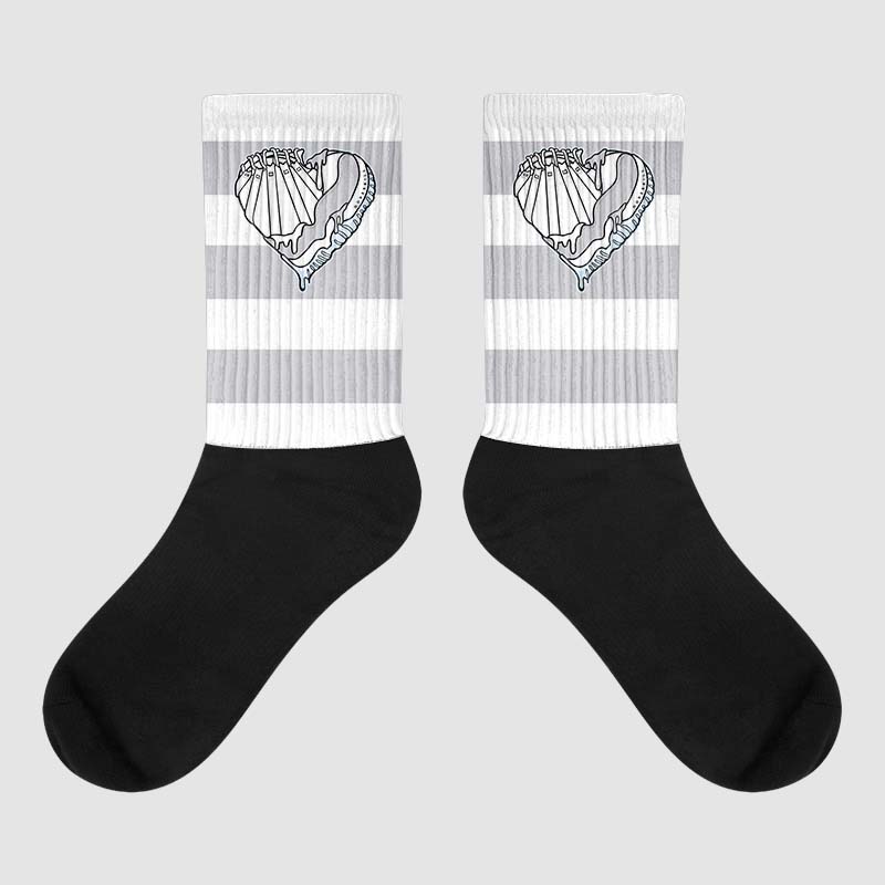 Jordan 11 Retro Low Cement Grey DopeSkill Sublimated Socks Horizontal Stripes Graphic Streetwear