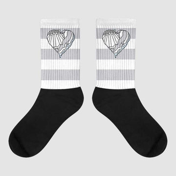 Jordan 11 Retro Low Cement Grey DopeSkill Sublimated Socks Horizontal Stripes Graphic Streetwear