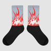 Jordan 3 Retro White Cement Reimagined DopeSkill Sublimated Socks FIRE Graphic Streetwear