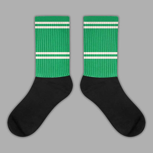 Jordan 2 Retro Lucky Green Sublimated Socks BASIC SPORT Graphic Streetwear