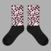 Dunk Low Night Maroon and Medium Soft Pink Sublimated Socks Mushroom Graphic  Streetwear