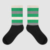 Jordan 2 Retro Lucky Green Sublimated Socks Horizontal Stripes  Graphic Streetwear 