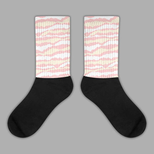 Jordan 1 High OG WMNS Washed Pink DopeSkill Sublimated Socks Abstract Tiger Graphic Streetwear