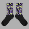 Mushroom Sublimated Socks Match Jordan 4 Canyon Purple