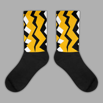 Goldenrod Dunk Sublimated Socks ZicZac Graphic