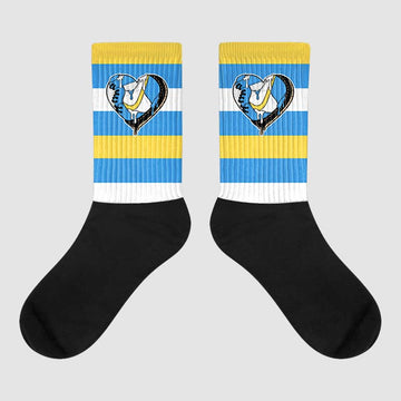 SB Dunk Low Homer Sublimated Socks Horizontal Stripes Graphic