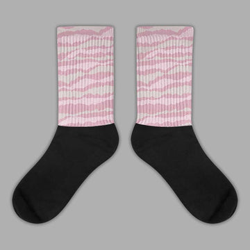 Dunk Low Teddy Bear Pink Sublimated Socks Abstract Tiger Graphic