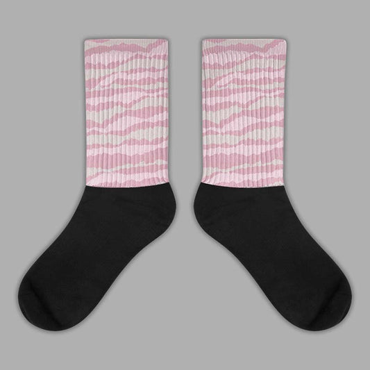 Dunk Low Teddy Bear Pink Sublimated Socks Abstract Tiger Graphic