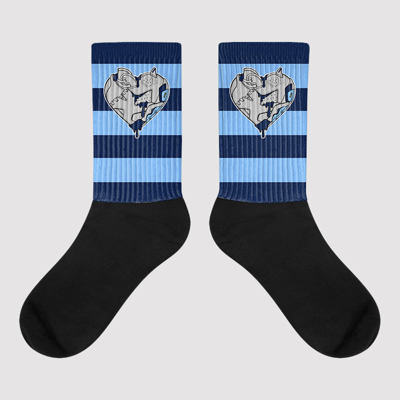 Horizontal Stripes Sublimated Socks Match Georgetown 6s