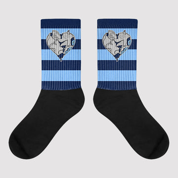 Horizontal Stripes Sublimated Socks Match Georgetown 6s