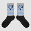 Jordan 5 University Blue Dopeskill Sublimated Socks Horizontal Stripes Graphic Streetwear