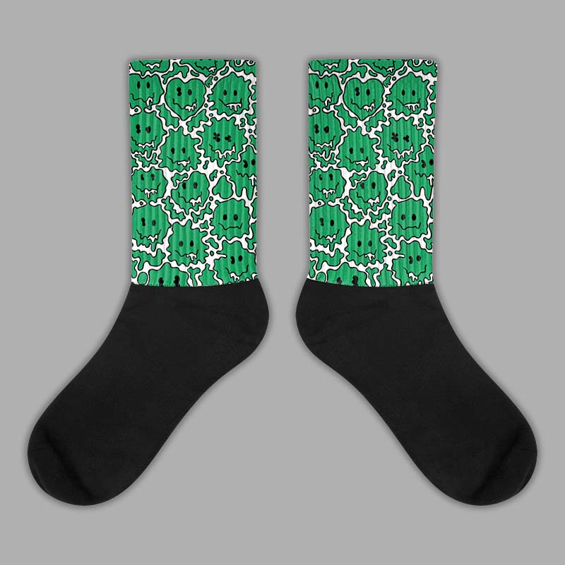 Jordan 1 Low Lucky Green DopeSkill Sublimated Socks Slime Graphic Streetwear 