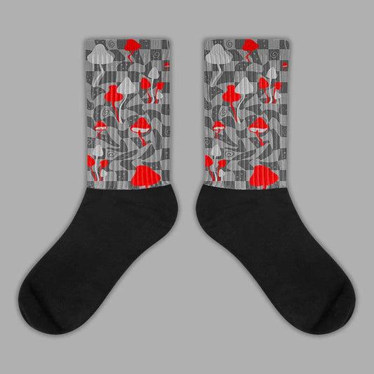 Jordan 5 Retro P51 Camo Sublimated Socks Mushroom Graphic Streetwear 