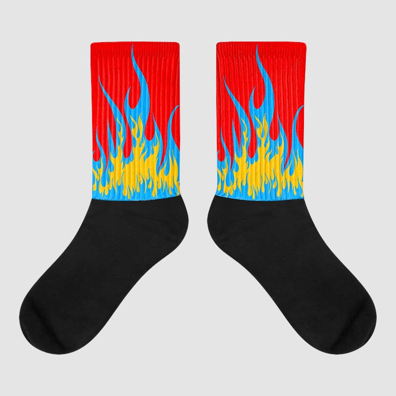 Fruity Pebbles Dunks Sublimated Socks FIRE Graphic