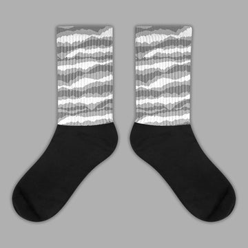 Abstract Tiger Sublimated Socks Match Jordan 12 Stealth