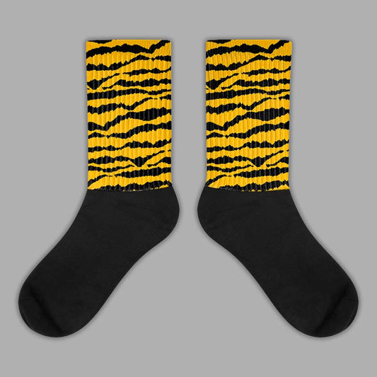 Goldenrod Dunk Sublimated Socks Abstract Tiger Graphic