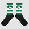 Gorge Green 1s Sublimated Socks Horizontal Stripes Graphic