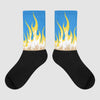 SB Dunk Low Homer Sublimated Socks FIRE Graphic