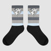 Jordan 6 Retro Cool Grey Sublimated Socks Horizontal Stripes Graphic Streetwear