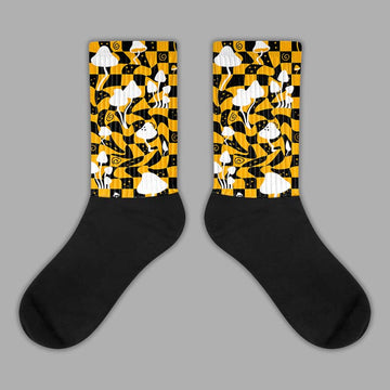 Black Taxi 12s Sublimated Socks Mushroom Graphic