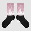 Dunk Low Teddy Bear Pink Sublimated Socks FIRE Graphic