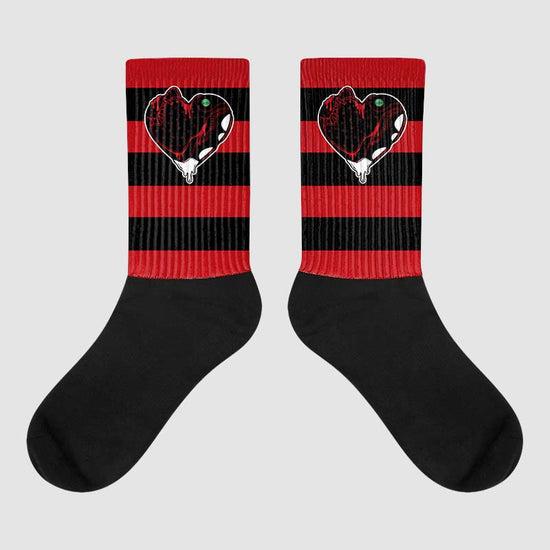 Playoffs 13s Sublimated Socks Horizontal Stripes Graphic