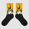 Goldenrod Dunk Sublimated Socks FIRE Graphic