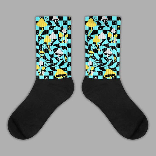 Aqua 5s Sublimated Socks Mushroom Graphic