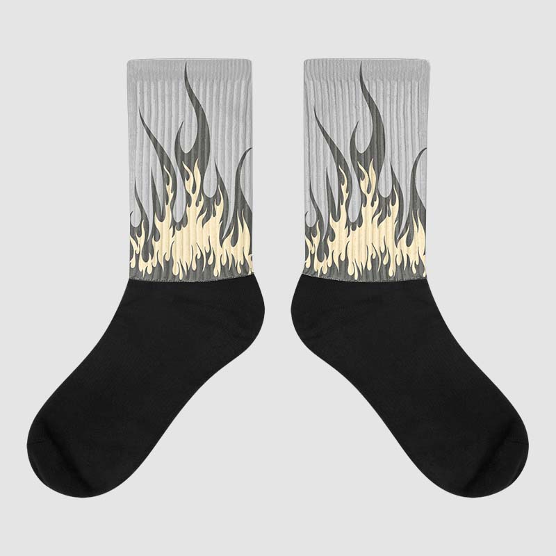 Jordan 4 Retro SE Craft Photon Dust Sublimated Socks FIRE  Graphic Streetwear