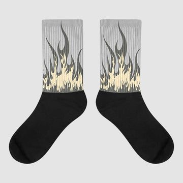 Jordan 4 Retro SE Craft Photon Dust Sublimated Socks FIRE  Graphic Streetwear